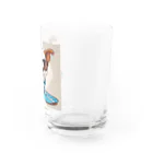With-a-smileのサーフィン犬 Water Glass :right