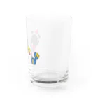 フレブルとパググッズS’IRISERの鼻ペチャクリスマス　パグ　黒パグ Water Glass :right