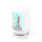 森図鑑の[森図鑑] 仲間に入れて（背景水色） Water Glass :right