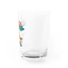 sloth_giraffeのスケートボードするワンコ Water Glass :right