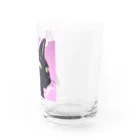 73GTCのかっこいい黒猫3 Water Glass :right