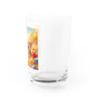 癒しの場｜Healing Placeのかわいい犬と花畑の癒しのアイテム Water Glass :right