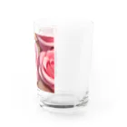 ポンキチはうすのピンクの薔薇 Water Glass :right