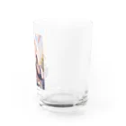 シロクマペンギンのブレザーセーラー服ミックス制服の女の子 Water Glass :right