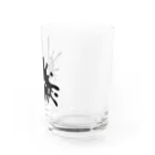Our.s SUZURI店のOur.s とびちるビックインク風ロゴ Water Glass :right