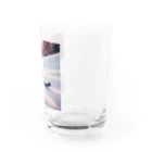 peinto888のスキーうさちゃん Water Glass :right