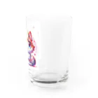 もふもふアニマルズのふわふわ大目な可愛い猫 Water Glass :right
