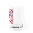 ParadigmStar　パラダイムスターの桜咲く華の学生猫 hana Water Glass :right