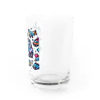 お茶目なドット絵のドッド絵車さん Water Glass :right