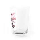 waterpandaのパンダと桜 Water Glass :right