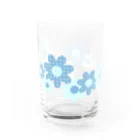 kazeou（風王）のレトロ風花(ドット)B透過 Water Glass :right