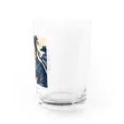 猫好き Japanの猫好きな武士 Water Glass :right