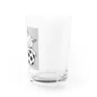 どうぶつやのサッカーボールと猫 Water Glass :right