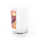 pari2のサンセットカー　ドット Water Glass :right