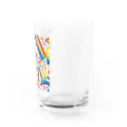 Happy　Rainbow　Flagのレインボーフラッグ Water Glass :right
