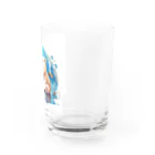 りんりんの可愛いシロクマちゃんショップ　かわいいよ！の池にいる白くま Water Glass :right