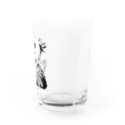 そうえんショップのモノクロームハシビロコウ Water Glass :right