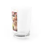 猫と紡ぐ物語の春の訪れを告げる桜満開 Water Glass :right