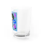 sara nerdの黒猫　2匹 Water Glass :right