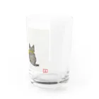 とみよのちぎり絵のねこの佇まい Water Glass :right