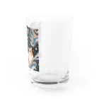 marblesのMarble galaxy cats Water Glass :right