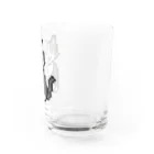 モチクマのハチワレ猫のドット絵 Water Glass :right