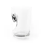 月蝕雑貨のモノクロの月 Water Glass :right