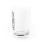 ピンクの象のハートタトゥー Water Glass :right