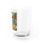 momonekokoのアメコミ風ハロウィン Water Glass :right