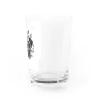 鼻ぺちゃ犬と和猫のボタニカル パグ Water Glass :right
