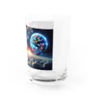 space catの星を見つめる猫 Water Glass :right