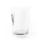 reon-5のストリート風の雰囲気が漂う犬のデザインです。 Water Glass :right