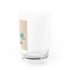 ganeshaのおもちゃの飛行機に乗ってかわいいカンガルーに会おう Water Glass :right