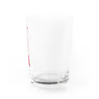 津軽三味線などの和柄三味線（赤） Water Glass :right