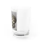 恥ずかしがり屋のねこショップの 寝ているかわいいこ猫 Water Glass :right