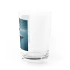 tozaki5573のクジラの親子 Water Glass :right