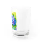 かるるんショップのあじさいとカタツムリ　雨上がり Water Glass :right