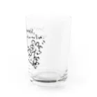 odan5の英文とぐにゃぐにゃお花 Water Glass :right