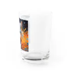 タカヤマ・サイトのフォックス・突き進む意志・アート風 Water Glass :right