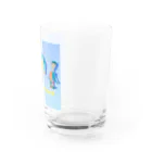 Tamon-TamonのLove & Peace ブルードット Water Glass :right