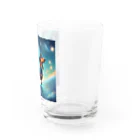 Tom's　ＳＨＯＰの星空を散歩するミニチュアダックスフンド Water Glass :right