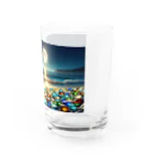 yunakiziの夜に輝くシーガラス Water Glass :right