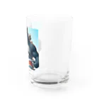 komi39の赤いパンツ着用したゴジラ Water Glass :right