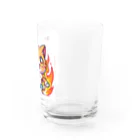 pikapikaの燃える猫マッチョ Water Glass :right