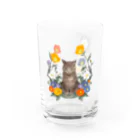 MIdesignの花と猫 Water Glass :right