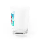 DINO-studioのジェットスキーを楽しむ赤ティラノ Water Glass :right