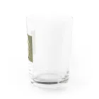 可愛い動物マトリョーシカのうさぎのマトリョーシカ（カーキ） Water Glass :right