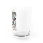 JUNGOonlyART 公式SHOPのオレンジカラーのピースデザイン Water Glass :right