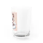可愛い動物達の可愛い猫茶色 Water Glass :right