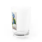 OkometoOmochiの紫陽花とポップコーン Water Glass :right